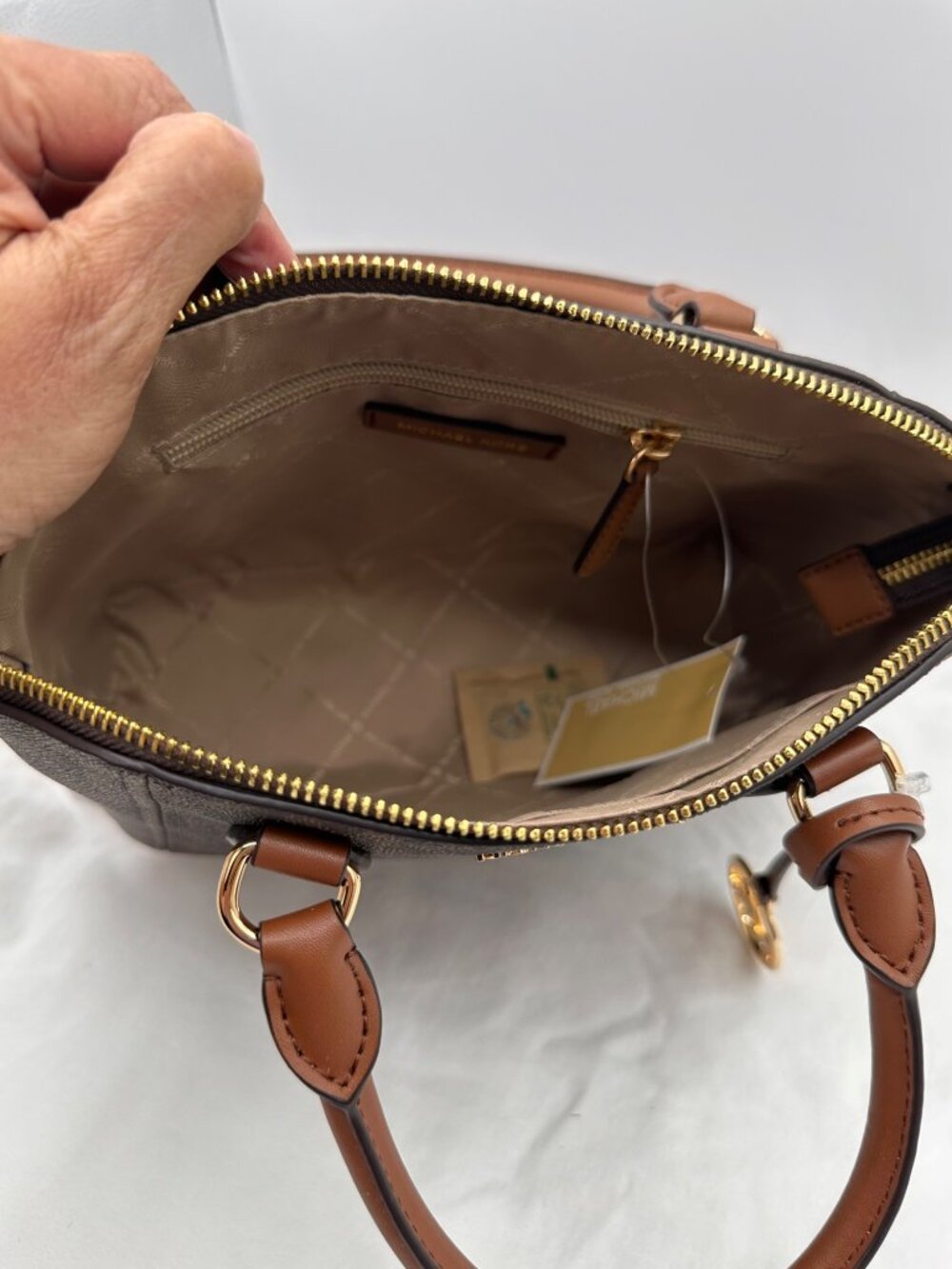 Michael Kors Brown Medium Satchel  Gold Hardware & Dual Handles - Picture 9 of 10